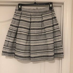 Francesca’s High Waisted Black and White Skirt